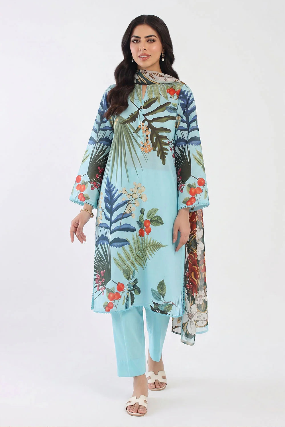 3Pc Lawn Unstitched Suit ( Code : 03 )