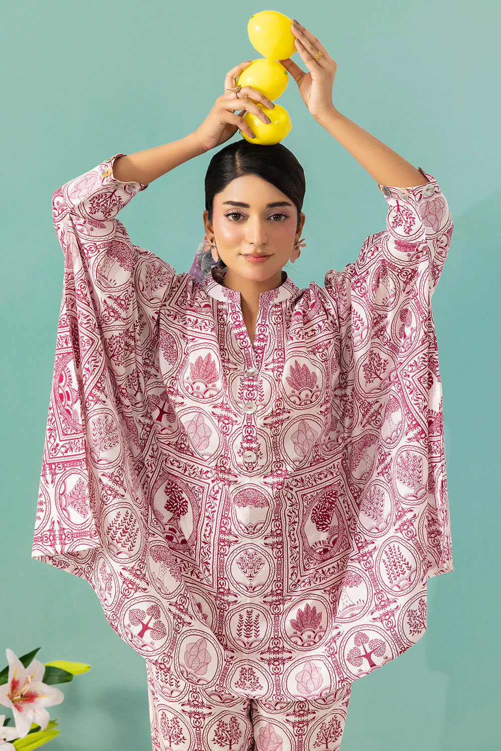 2Pc Lawn Unstitched Suit ( Code : 07 )