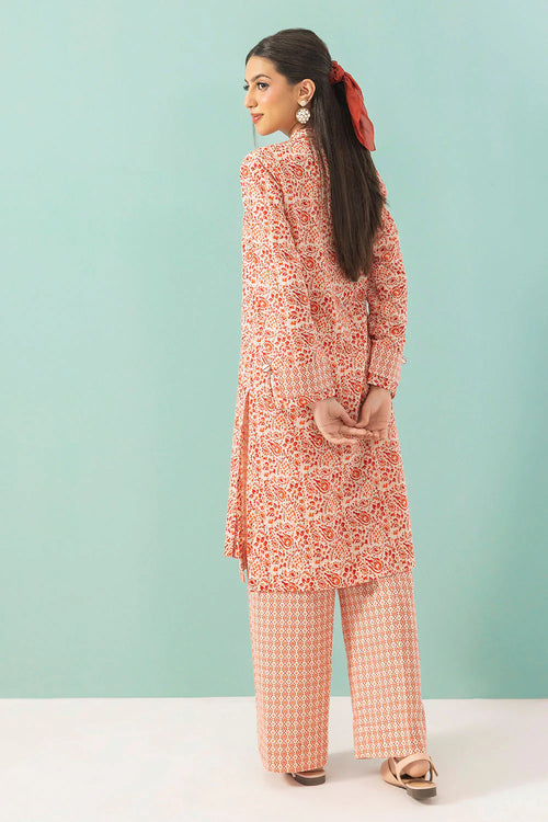 2Pc Lawn Unstitched Suit ( Code : 02 )