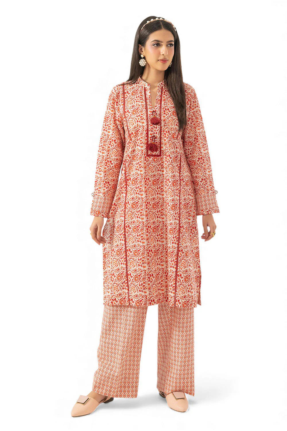 2Pc Lawn Unstitched Suit ( Code : 02 )